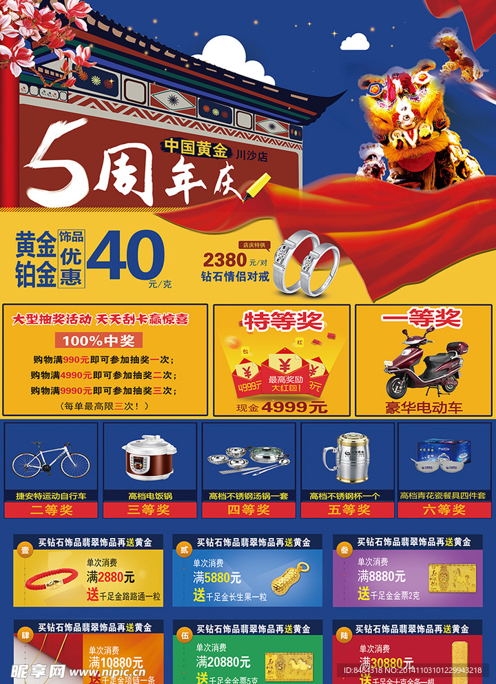 中国黄金 五周年 展板
