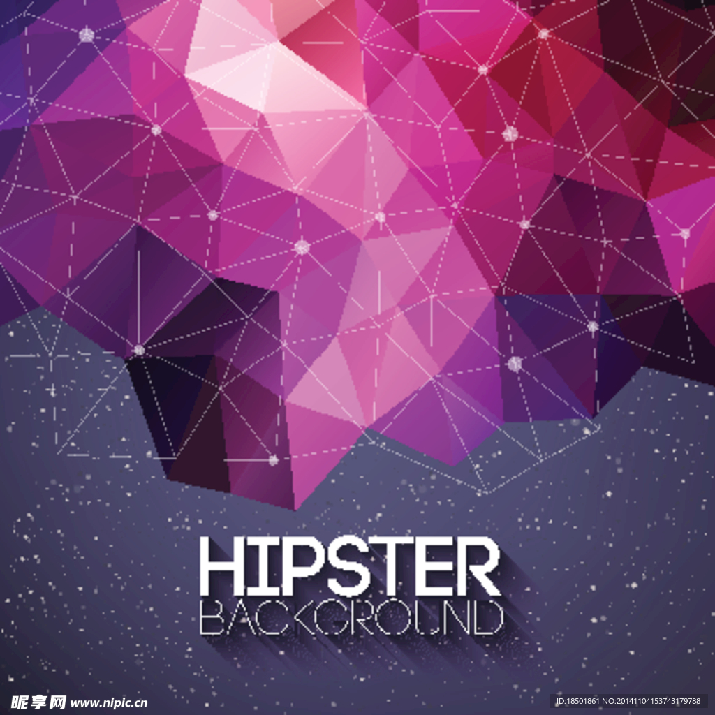 紫色商务画几何切割色