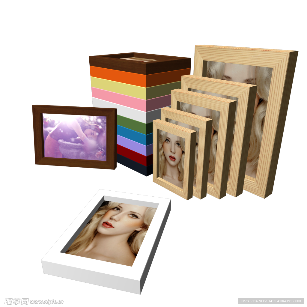 实木相框带通道