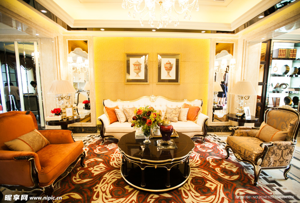 欧式别墅样板房实景照