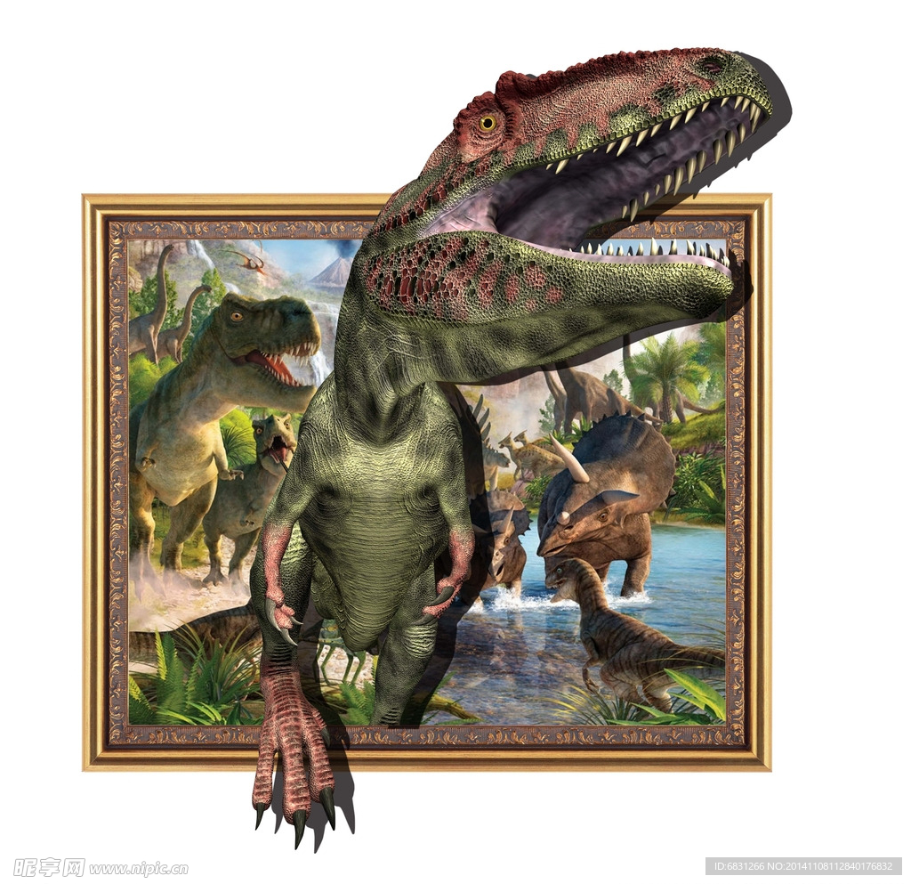 3D立体画恐龙