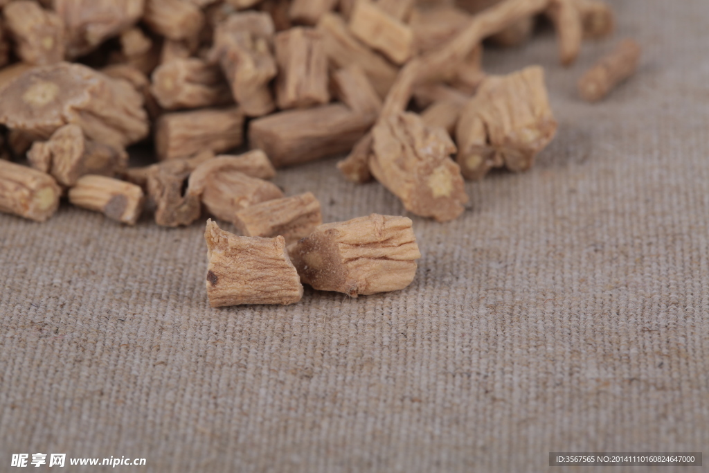 党参中药饮片摄影图