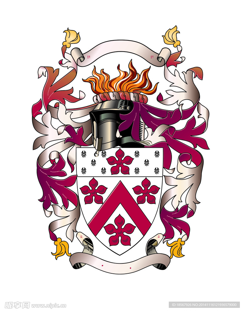 皇冠王冠渐变花型