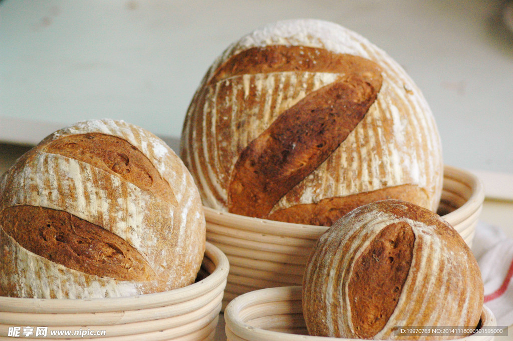 发酵篮和欧式面包