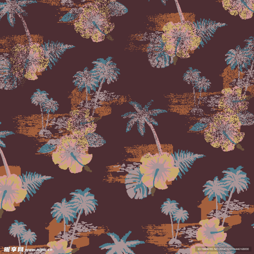 夏威夷男装女装T桖短裤印花提花