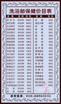 保健价目表