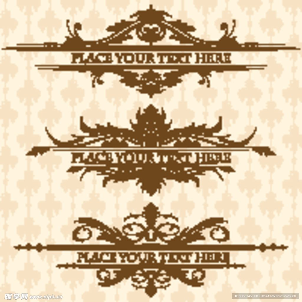 欧式底纹素材 花边花