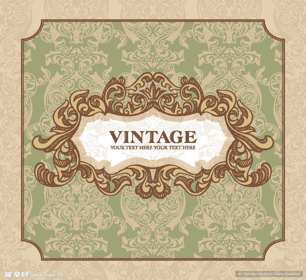 欧式底纹素材 花边花