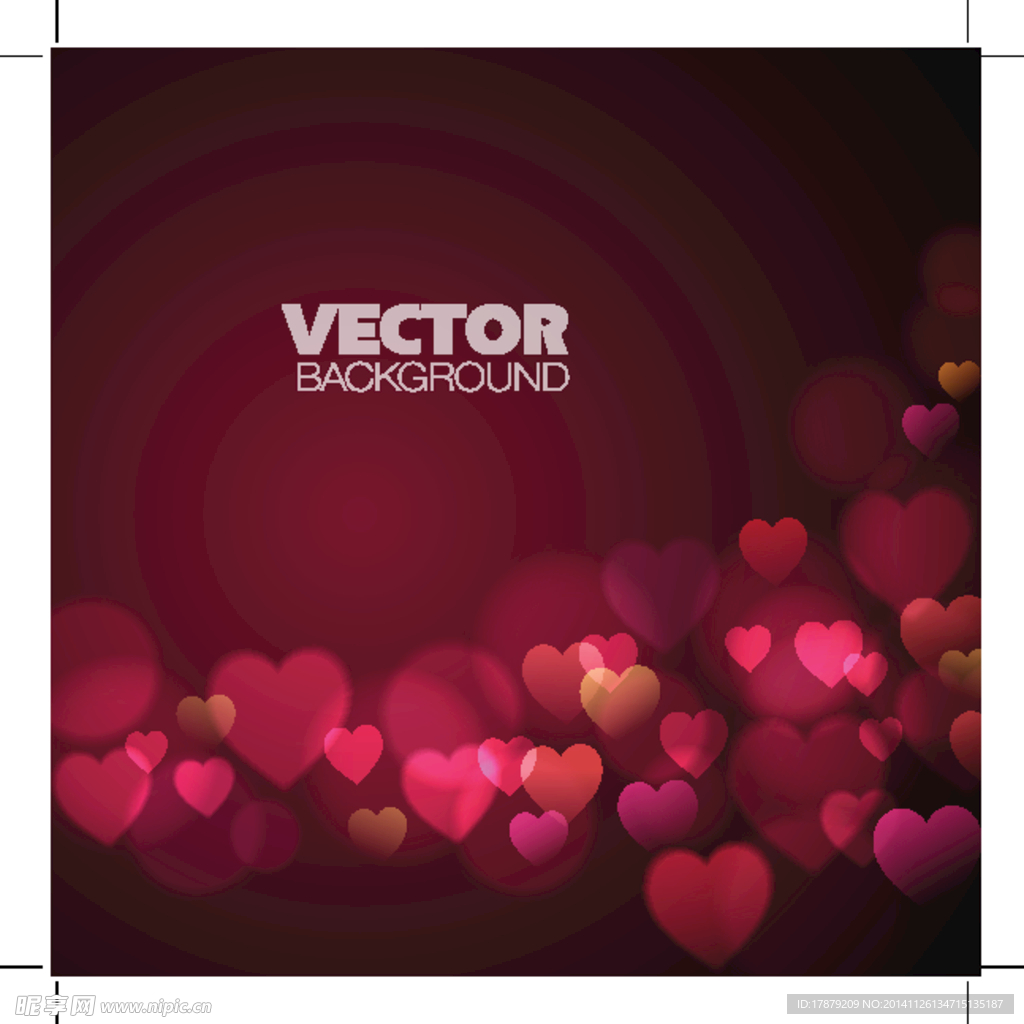 梦幻心形情人节唯美背