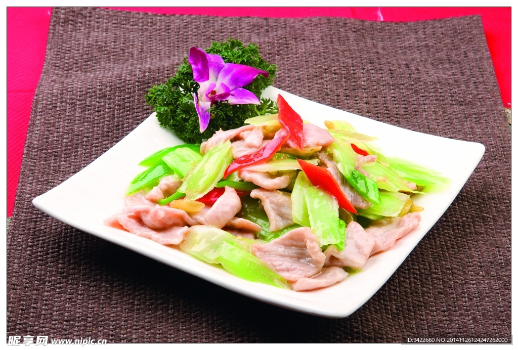 西芹山椒脆鹅肉元