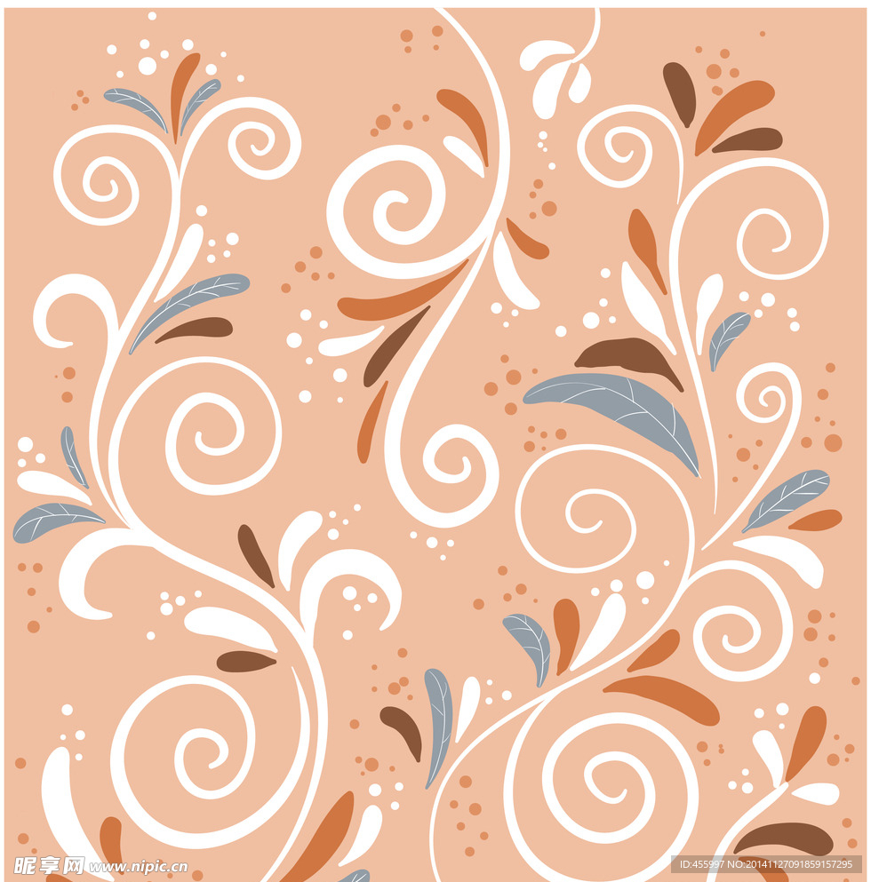 时尚卡通花纹背景