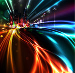 绚烂都市海报背景