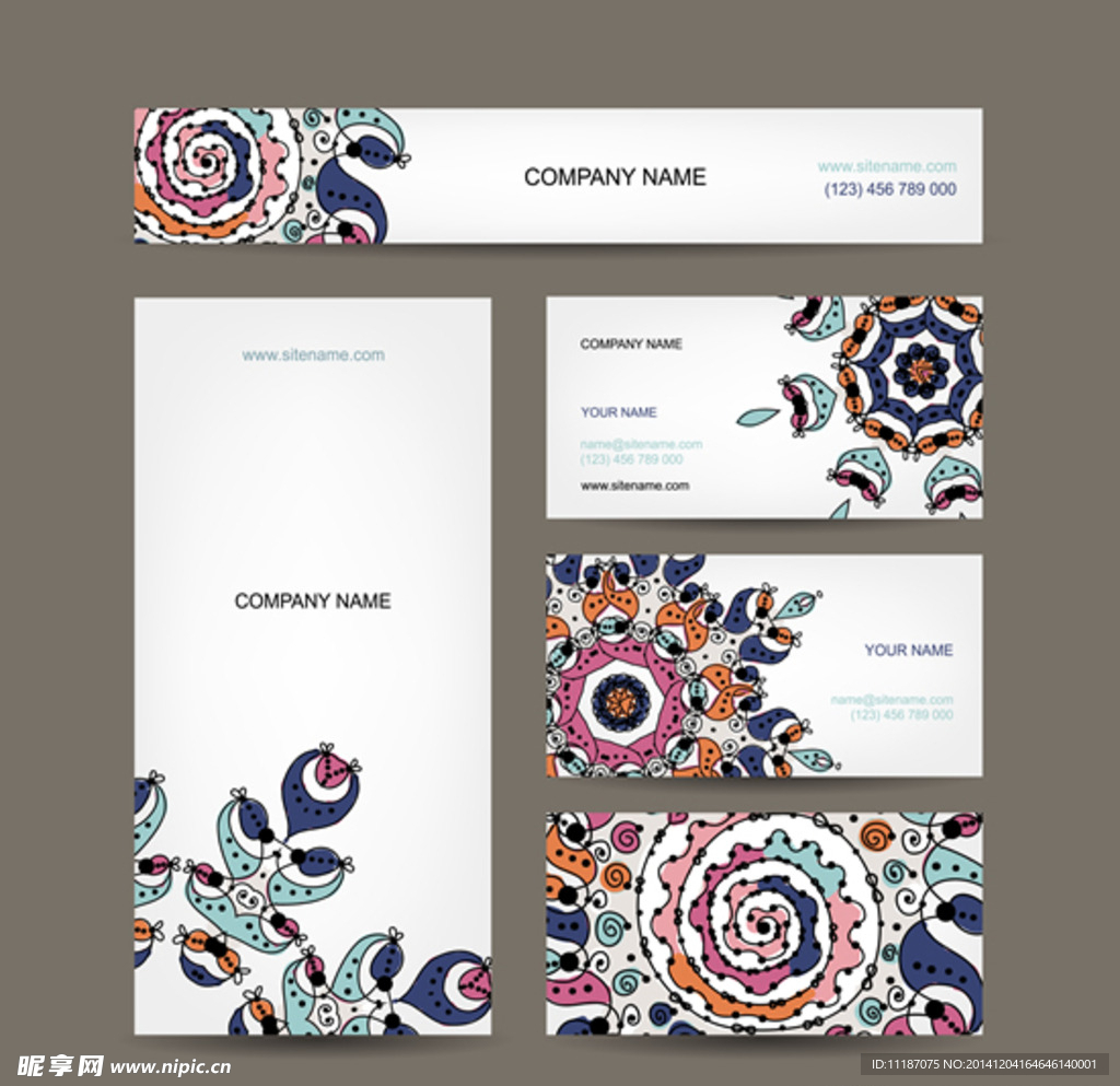 商务卡片矢量素材