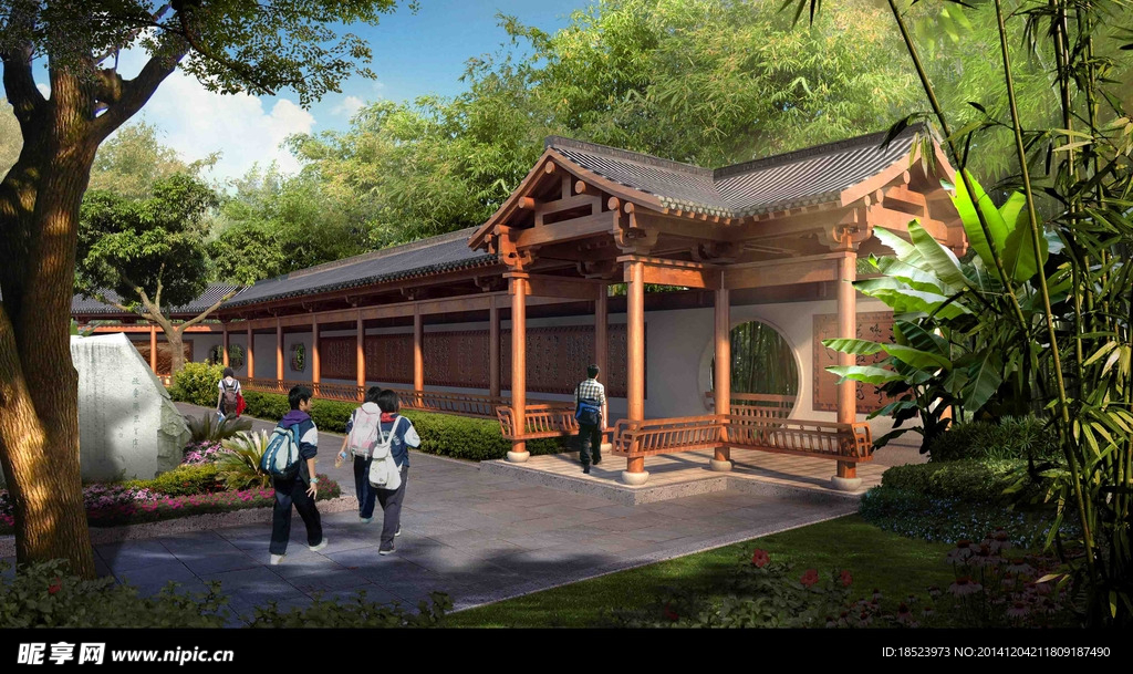 古典园林效果图