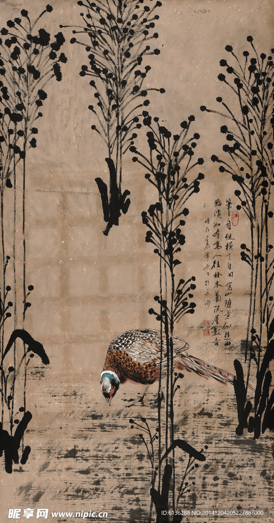 花鸟国画 幽谷有佳人