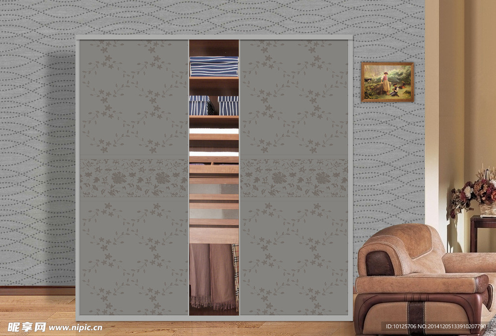 深色高清花纹拼贴移门图案