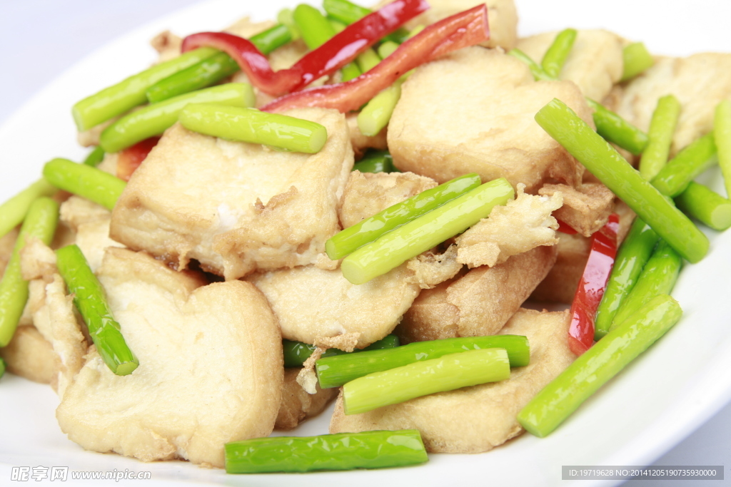 蒜苔豆腐