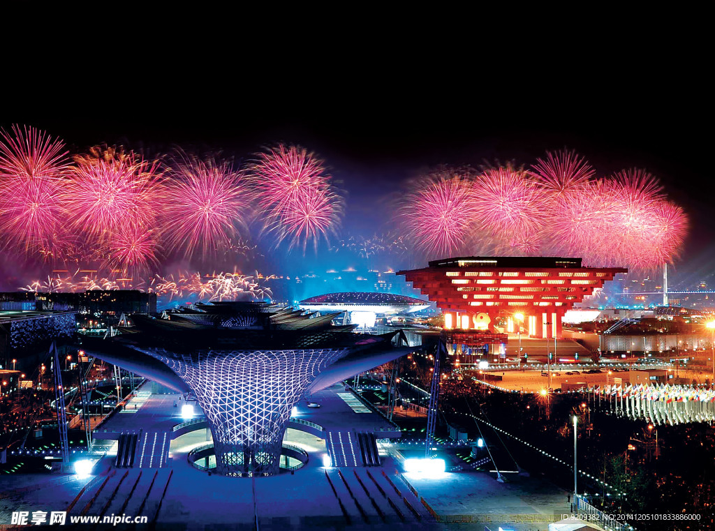 高清烟花焰火摄影图