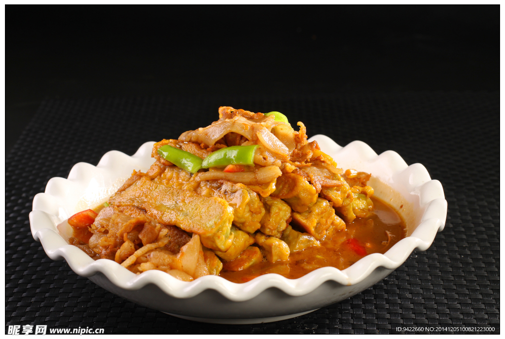 面炕茄子煨花肉