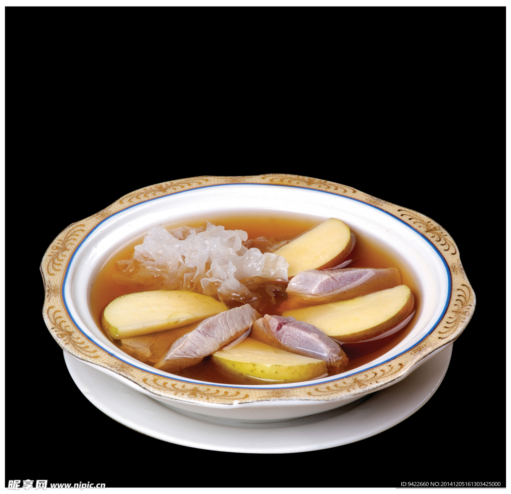 苹果雪耳炖猪盏汤元