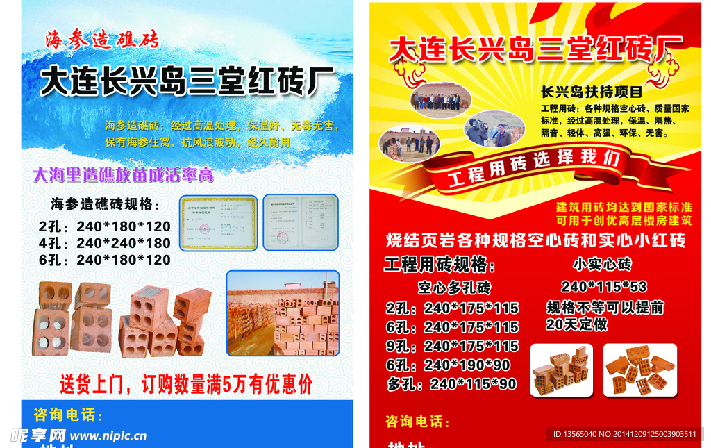 海参传单 红色传单 海参广告