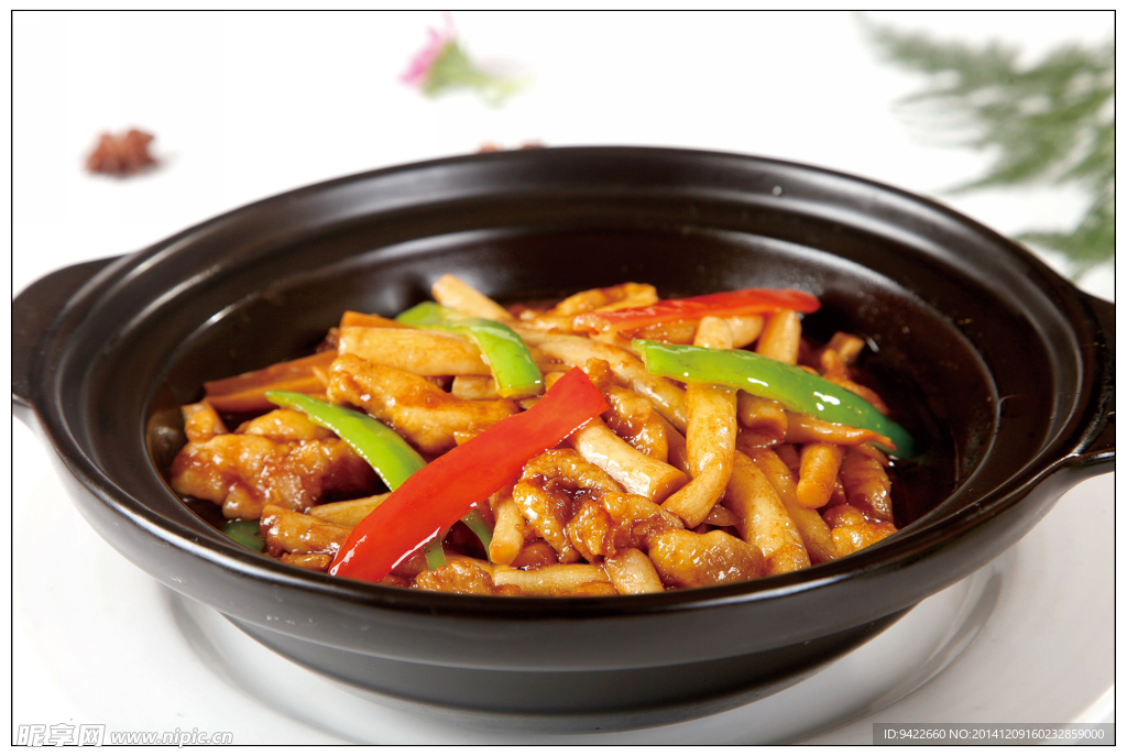 蚝香蟹味菇炒滑鸡