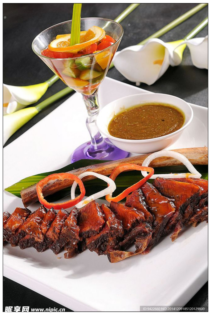热菜西式酱元例烤牛排元例