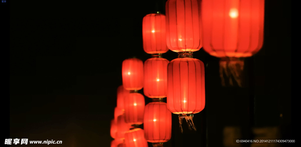 中国传统喜庆节日大红灯笼