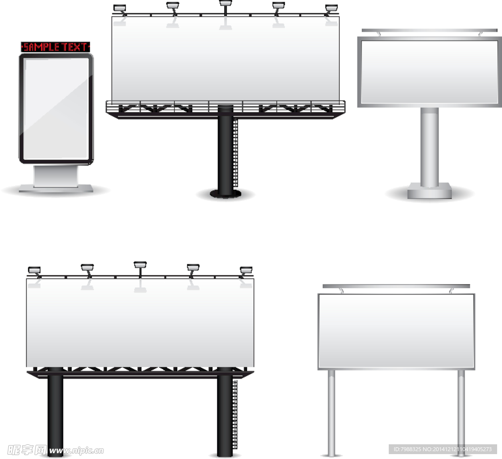户外矢量广告位素材