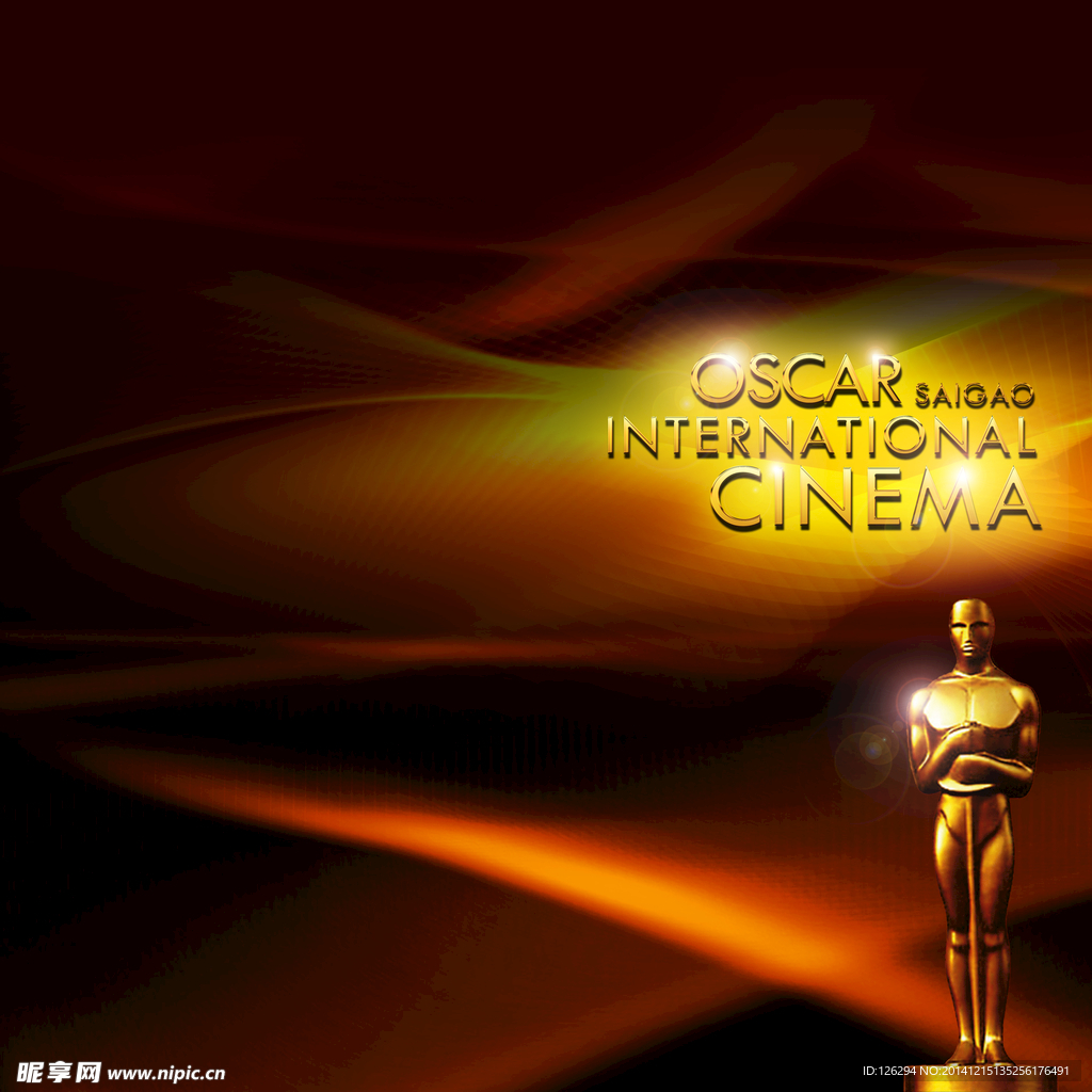 奥斯卡金像奖形象广告分层图片
