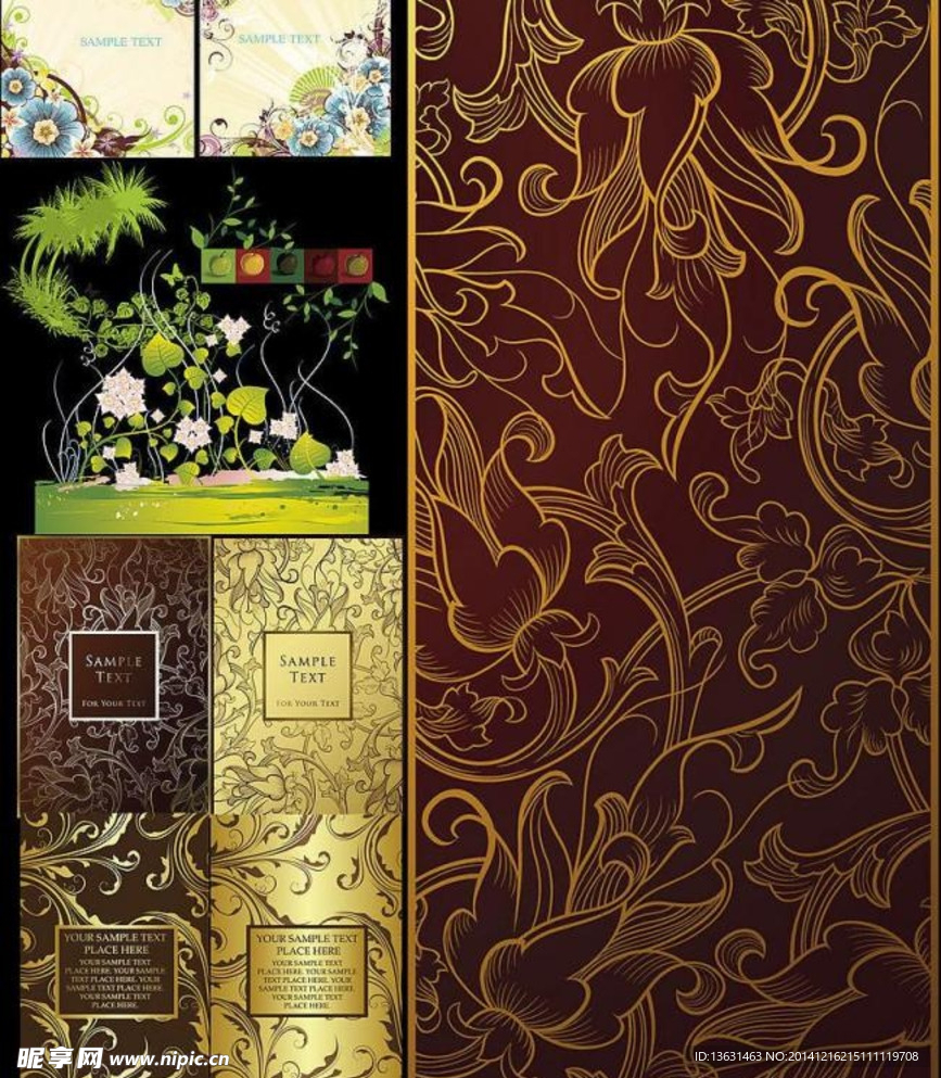 EPS欧式高档花纹素材