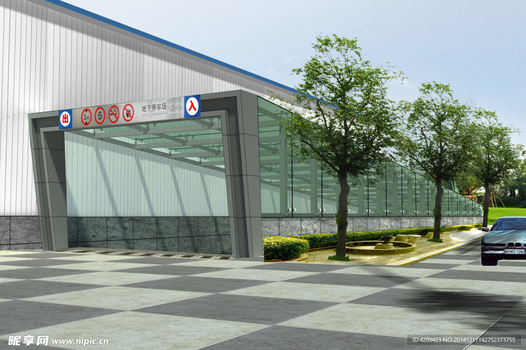 地下车库玻璃雨篷