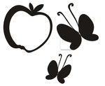苹果 蝴蝶