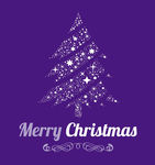紫色圣诞快乐树背景