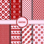 圣诞节花纹底纹矢量素材