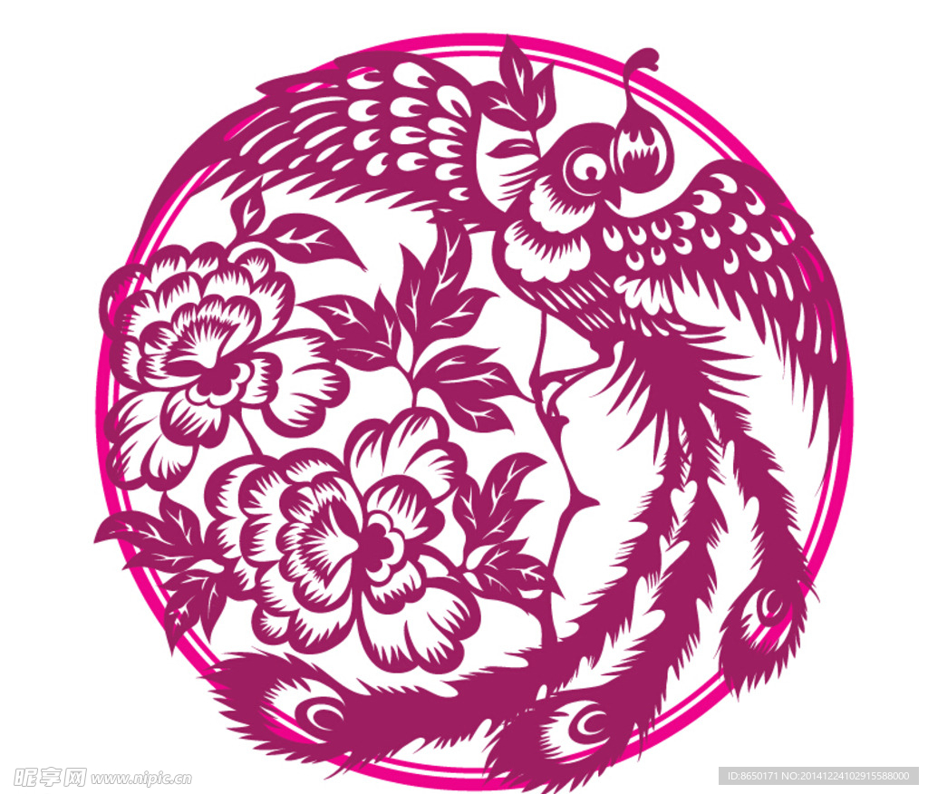牡丹 凤凰 图案