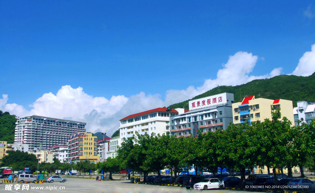 海滨风光 交通广场