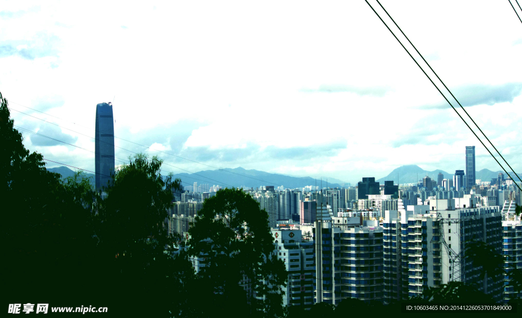 城市楼群楼海建筑