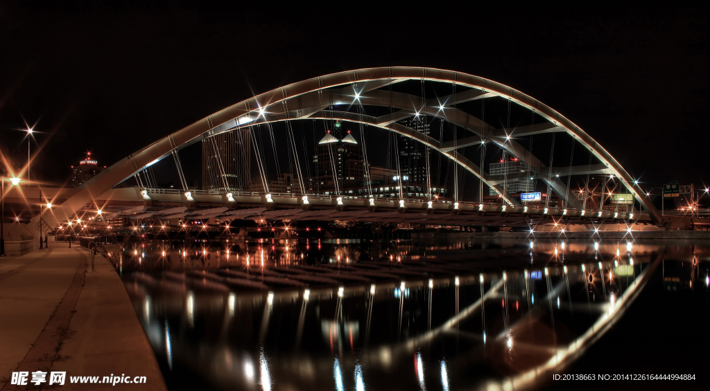 钢铁桥 夜景