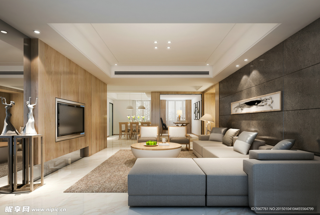 环保时尚的客厅