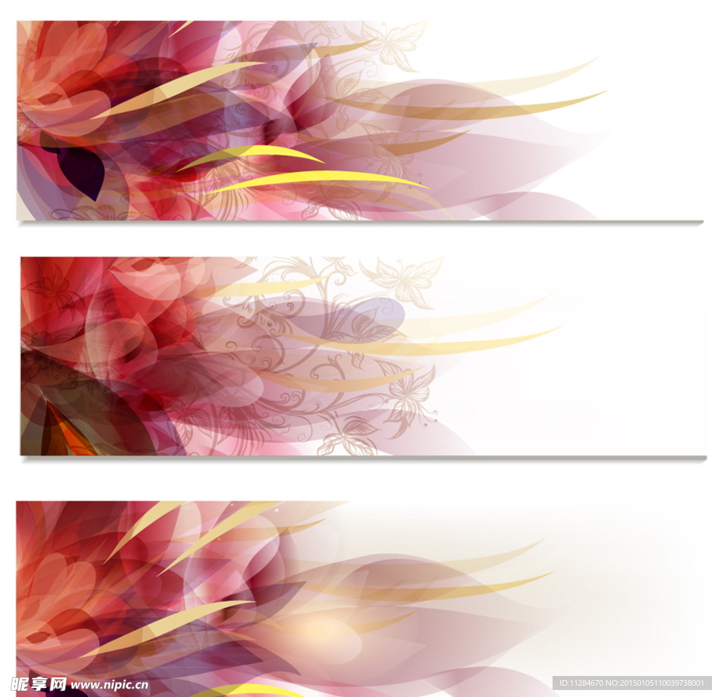 潮流炫彩花卉卡片