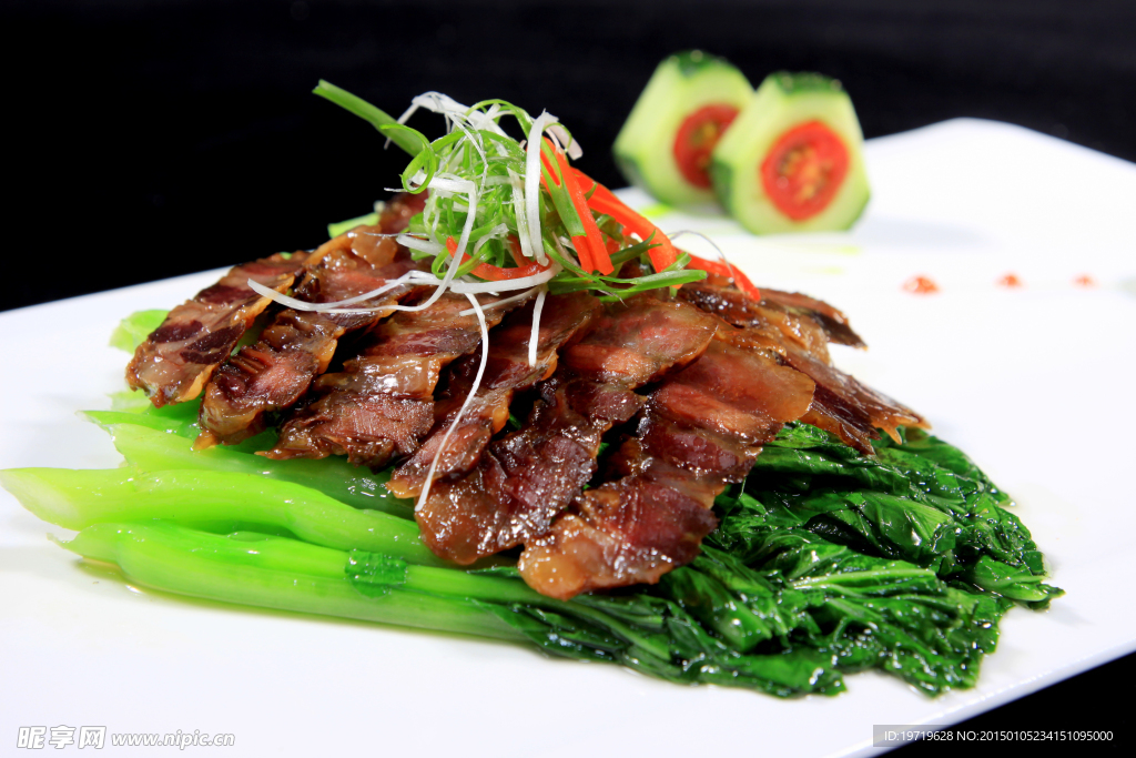 腊肉广东菜心
