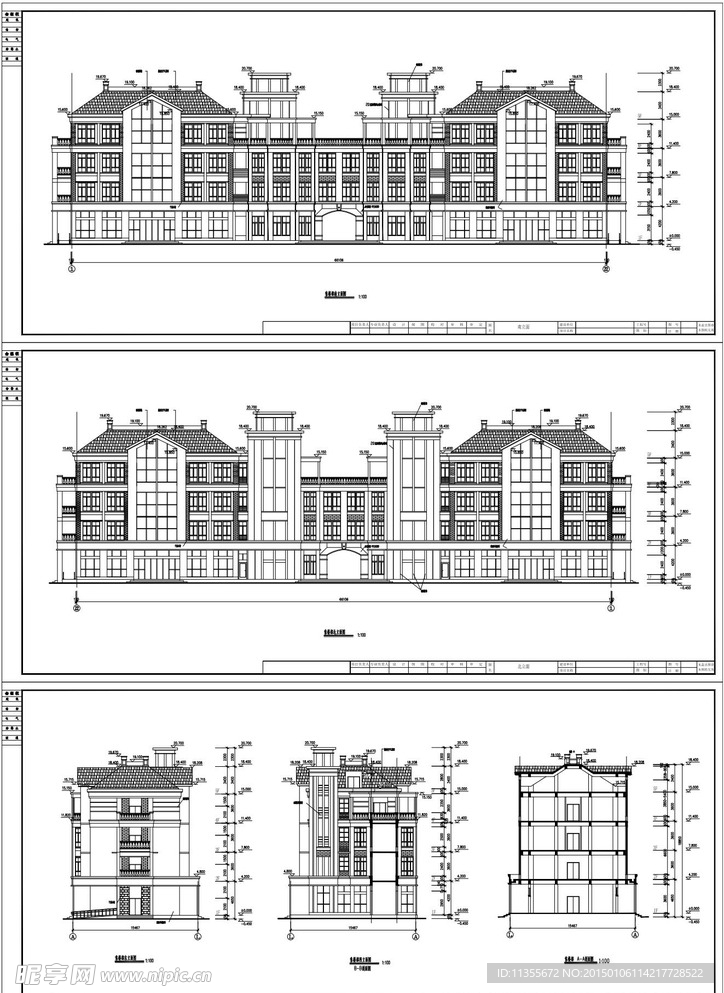 售楼部建筑图纸之外立面