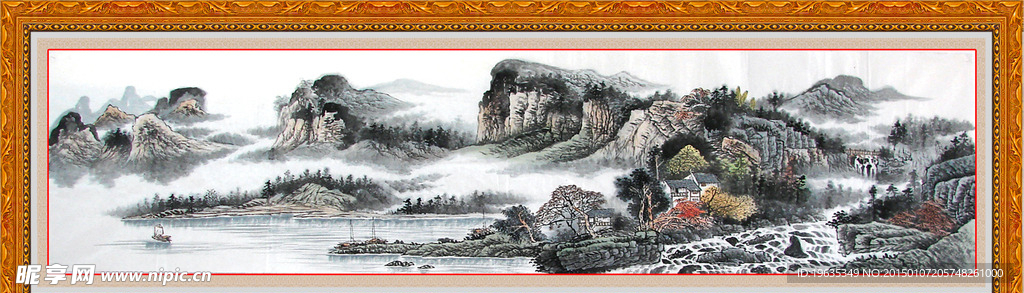 山水画 巨幅山水画 山水风景