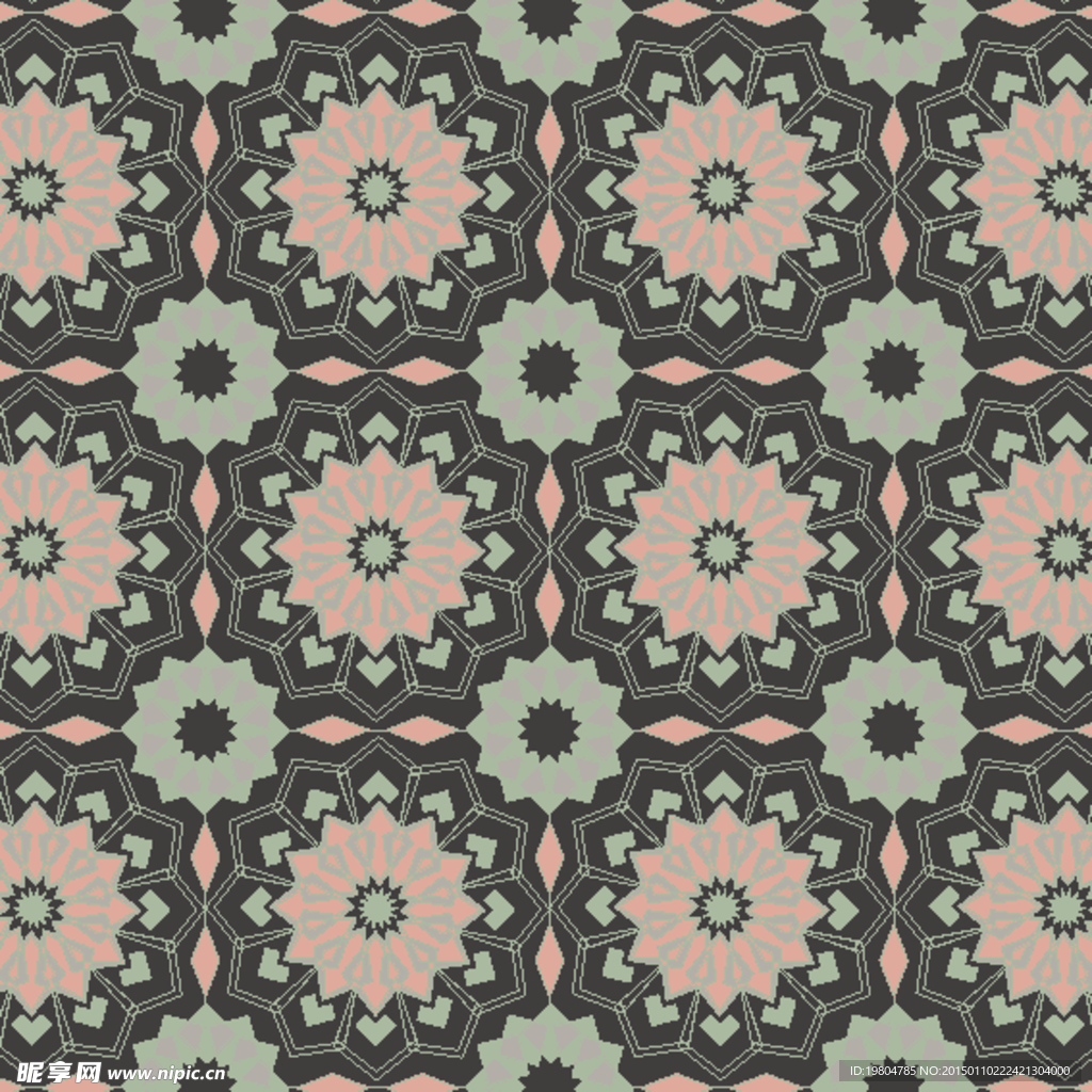 高端服装花纹布匹印花AI墙纸