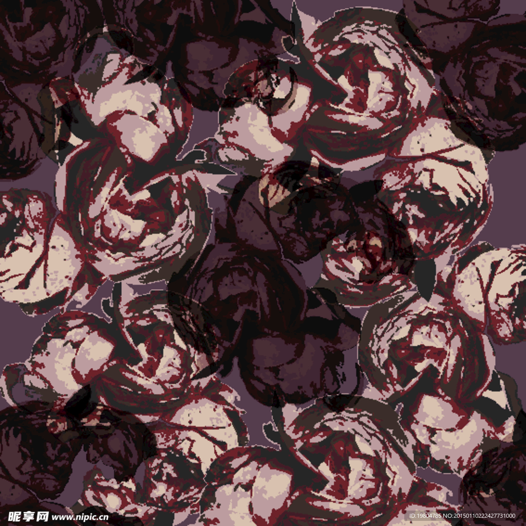 高端服装花纹布匹印花素材