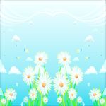 蓝色渐变 推拉门 太阳花