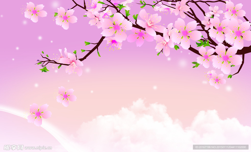 粉红梅花背景