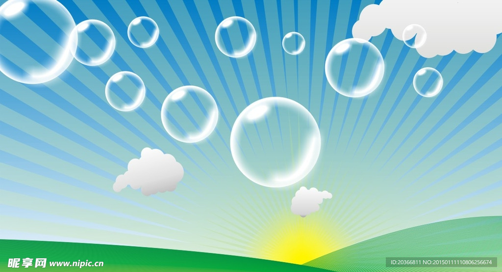 天空  气泡  阳光