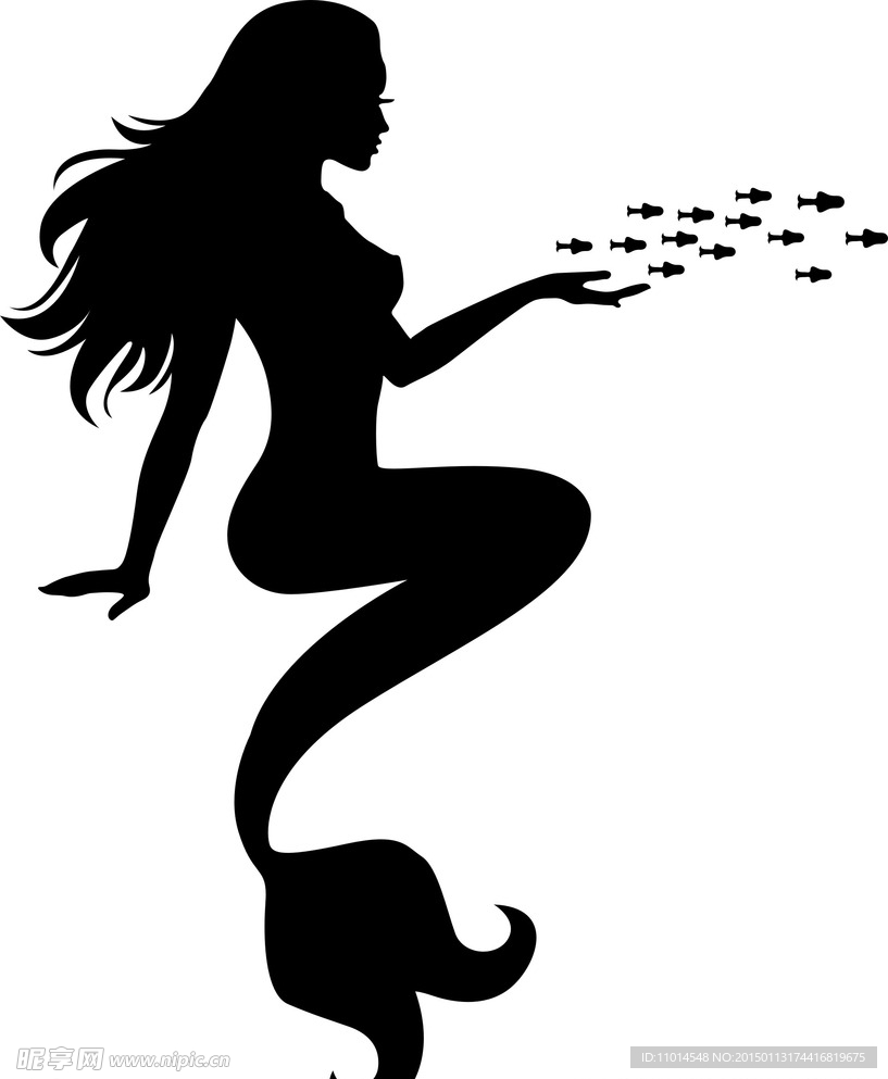 美人鱼 墙贴 美女 鱼 鱼美人